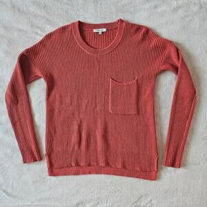 Madewell Women's Thompson Pocket Pullover Sweater
Size XXS Orange Crew Neck